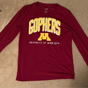 University of Minnesota Gophers Dri-Fit Maroon Long Sleeve Shirt